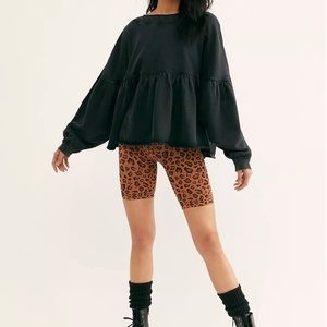 Free People Lucy Pullover in Washed Black Size XS